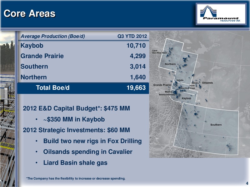 CAPP 2012 INVESTMENT SYMPOSIUM – Paramount Resources Ltd. – slide 3