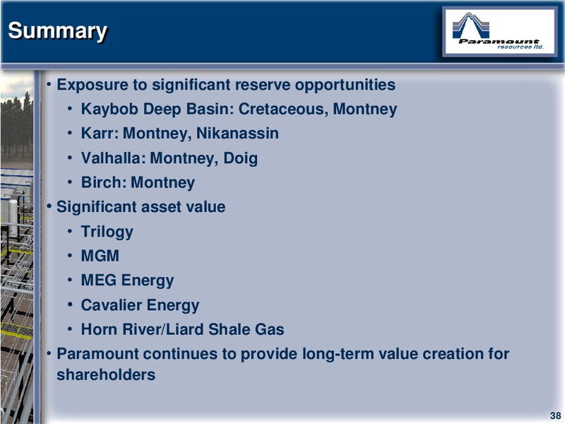 CAPP 2012 INVESTMENT SYMPOSIUM – Paramount Resources Ltd. – slide 37