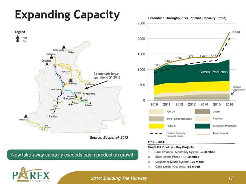 July 2014 Corporate Presentation – Parex Resources, Inc. – slide 17