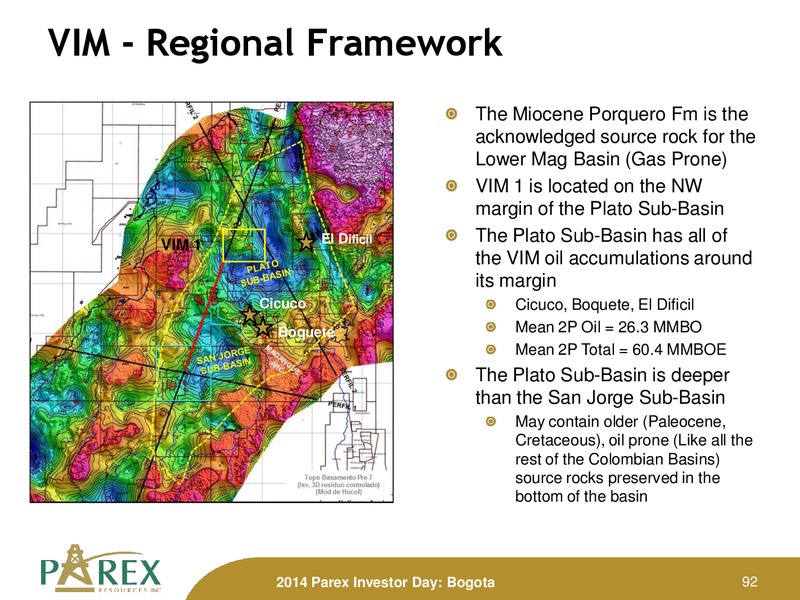 November 2014 Investor Presenation Update – Parex Resources, Inc. – slide 92