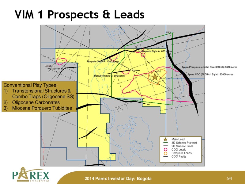 November 2014 Investor Presenation Update – Parex Resources, Inc. – slide 94