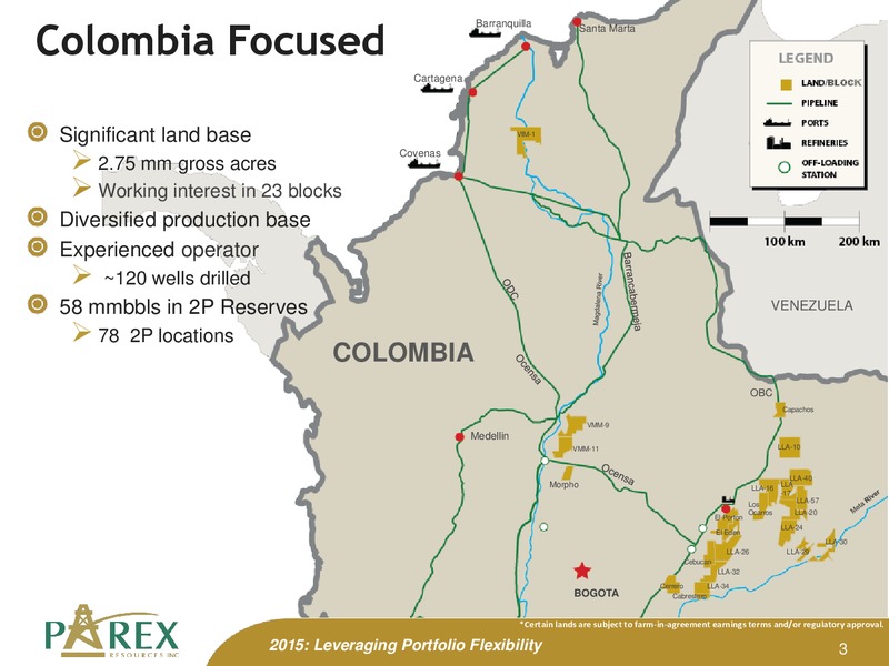 January 2014 Corporate Presentation Update – Parex Resources, Inc. – slide 3