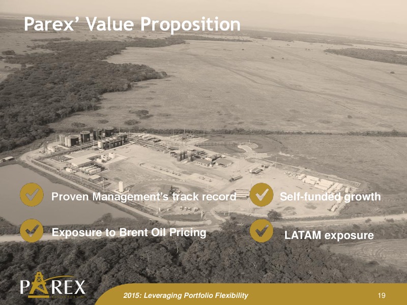 January 2014 Corporate Presentation Update – Parex Resources, Inc. – slide 19