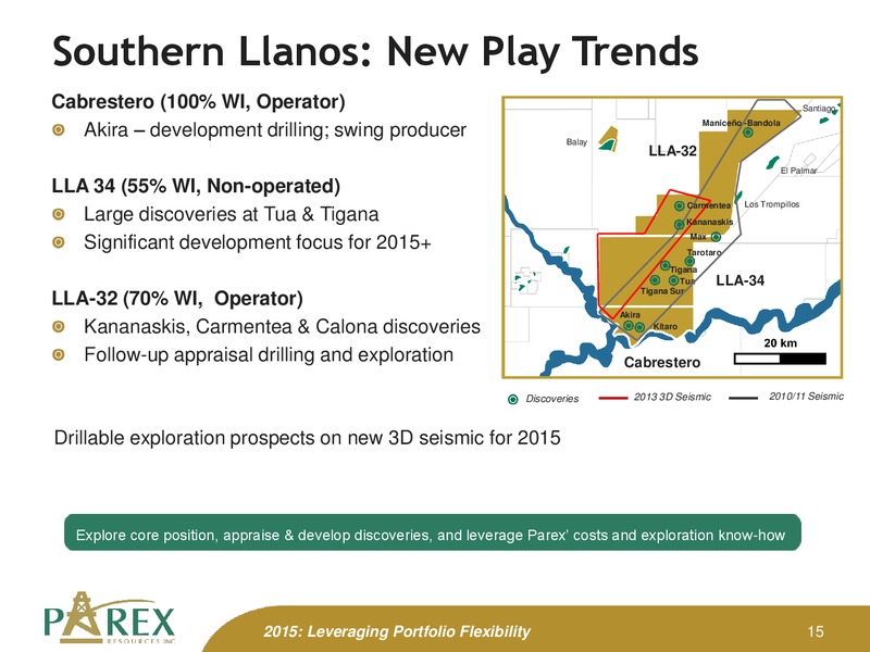 CORPORATE PRESENTATION – Parex Resources, Inc. – slide 15