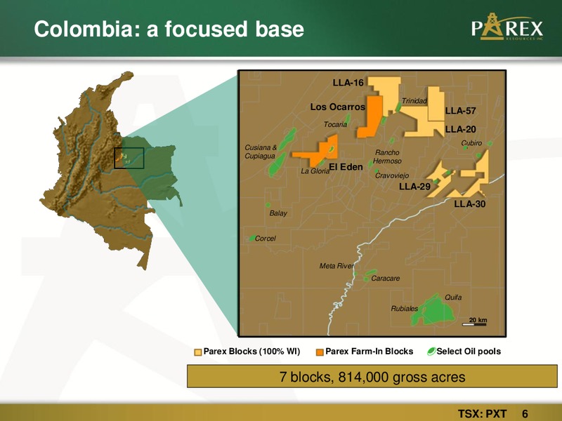 MARCH 2012 CORPORATE PRESENTATION – Parex Resources, Inc. – slide 6