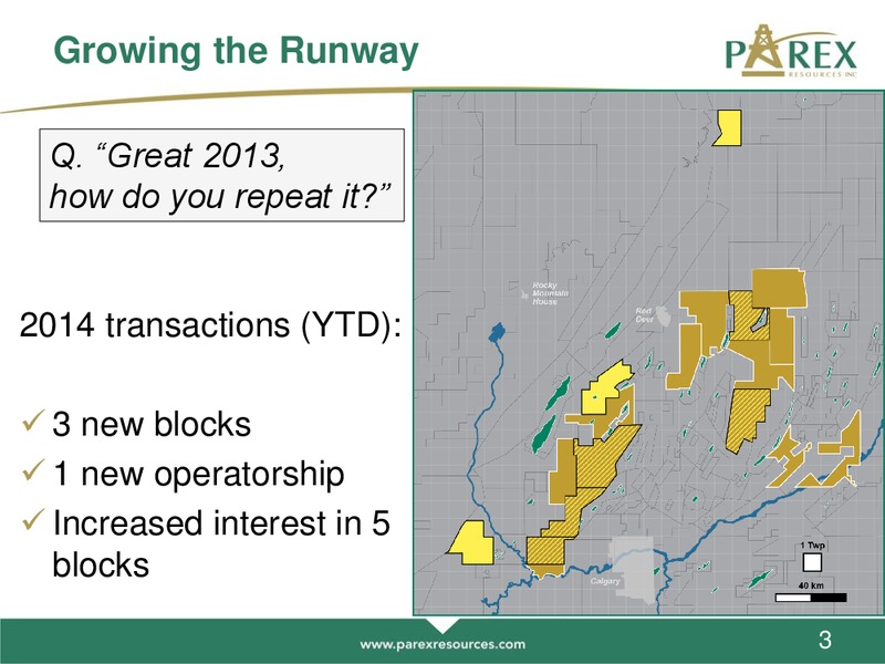 MAY 2014 ANNUAL GENERAL MEETING – Parex Resources, Inc. – slide 3
