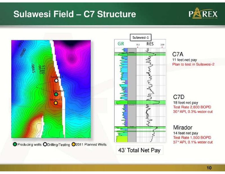 SEPTEMBER 2011 CORPORATE PRESENTATION – Parex Resources, Inc. – slide 10