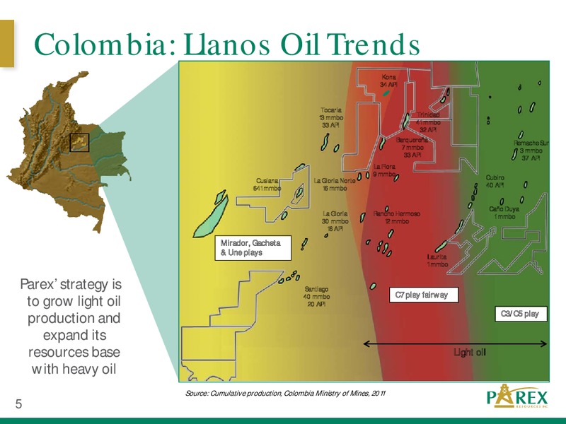 2012 PETERS AND CO LIMITED ENERGY CONFERENCE – Parex Resources, Inc. – slide 5
