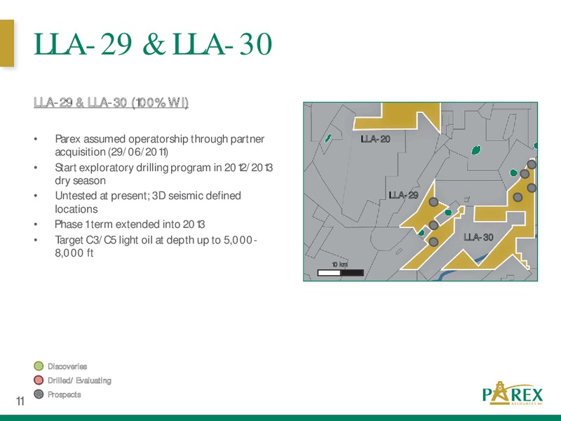 2012 PETERS AND CO LIMITED ENERGY CONFERENCE – Parex Resources, Inc. – slide 11