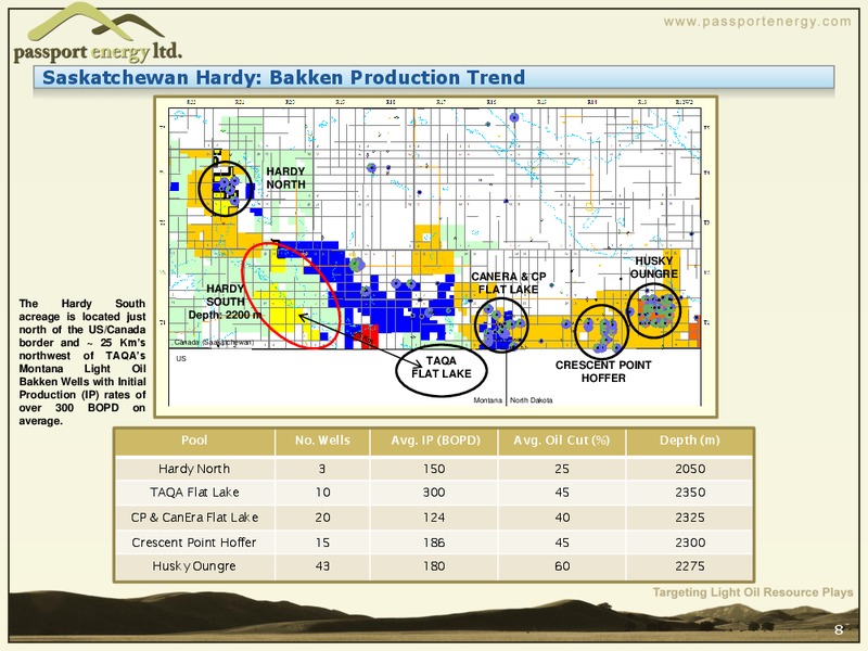 Creating Shareholder Value through Light Oil Resource Exploration and Development – Passport Energy Ltd. – slide 8