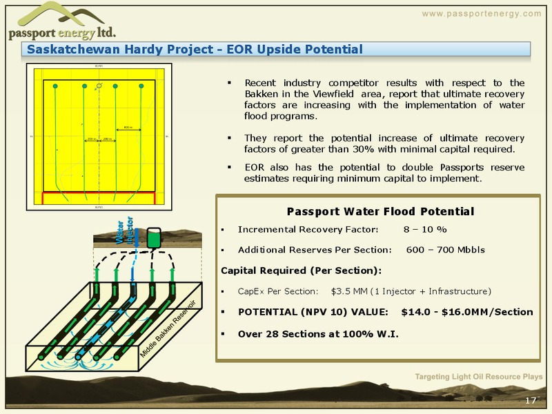 Creating Shareholder Value through Light Oil Resource Exploration and Development – Passport Energy Ltd. – slide 17