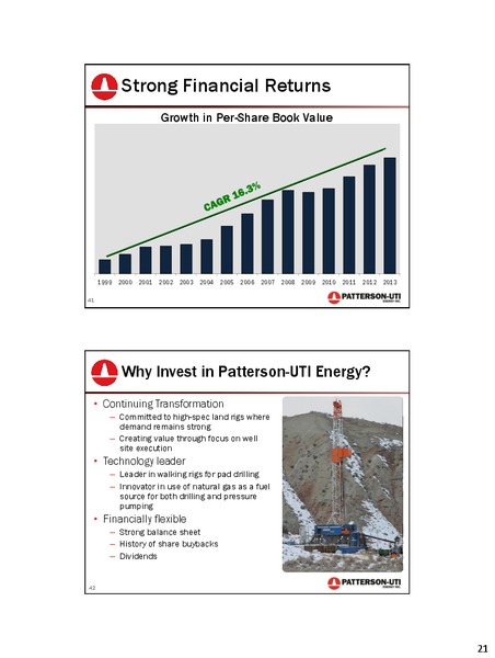 UBS Global Oil and Gas Conference – Patterson-Uti Energy Inc. – slide 20