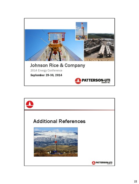 Johnson Rice & Company 2014 Energy Conference – Patterson-Uti Energy Inc. – slide 21
