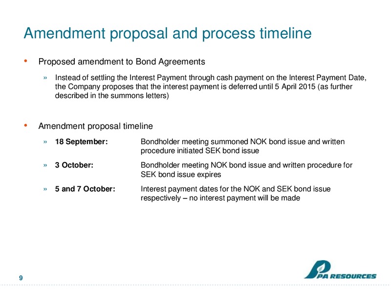 Bondholder Presentation – Pa Resources – slide 8