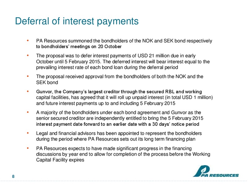 Q3 PRESENTATION – Pa Resources – slide 8