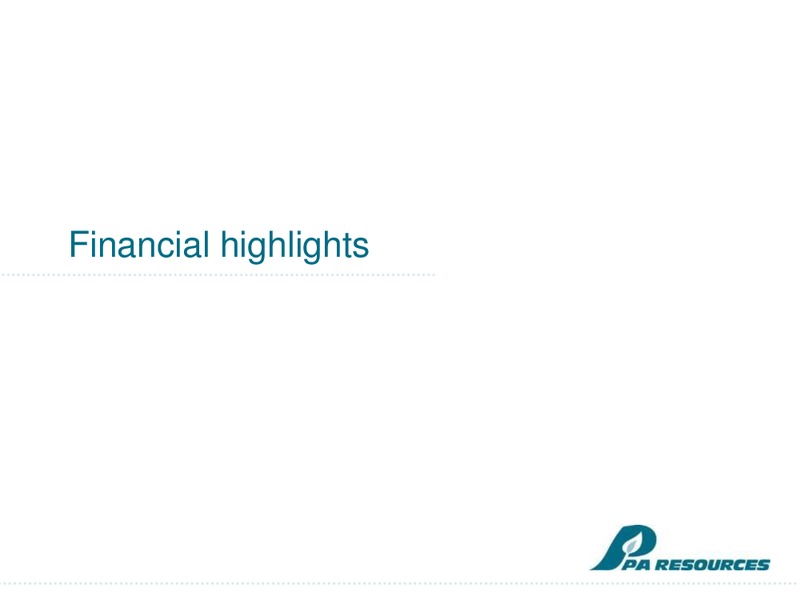 Q3 PRESENTATION – Pa Resources – slide 12