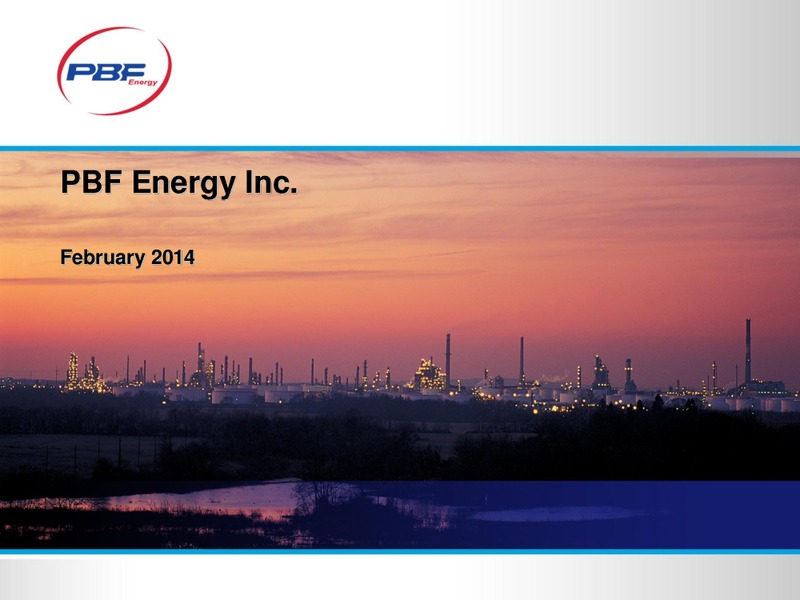 Investor Presentation – Pbf Energy Inc. – slide 1