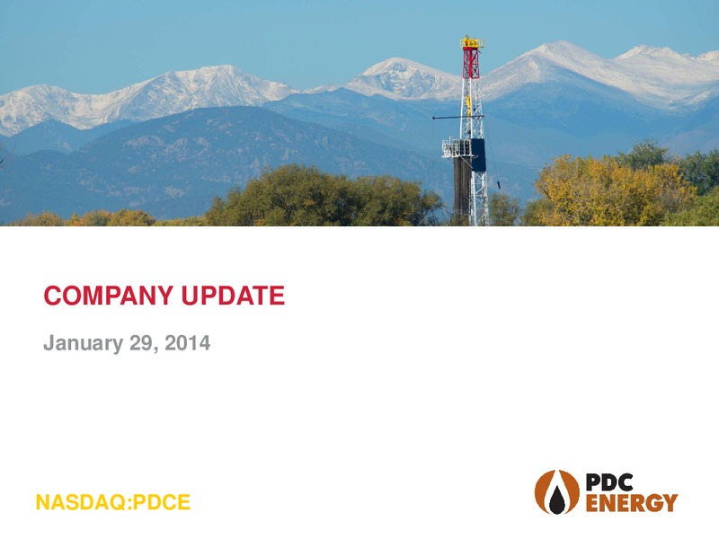 Company Update – PDC Energy, Inc. – slide 1