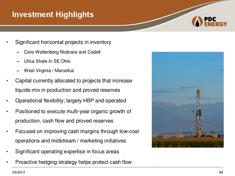 Credit Suisse Energy Summit – PDC Energy, Inc. – slide 23