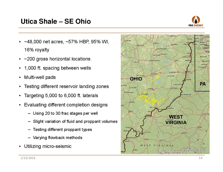 CREDIT SUISSE 2014 ENERGY SUMMIT – PDC Energy, Inc. – slide 13