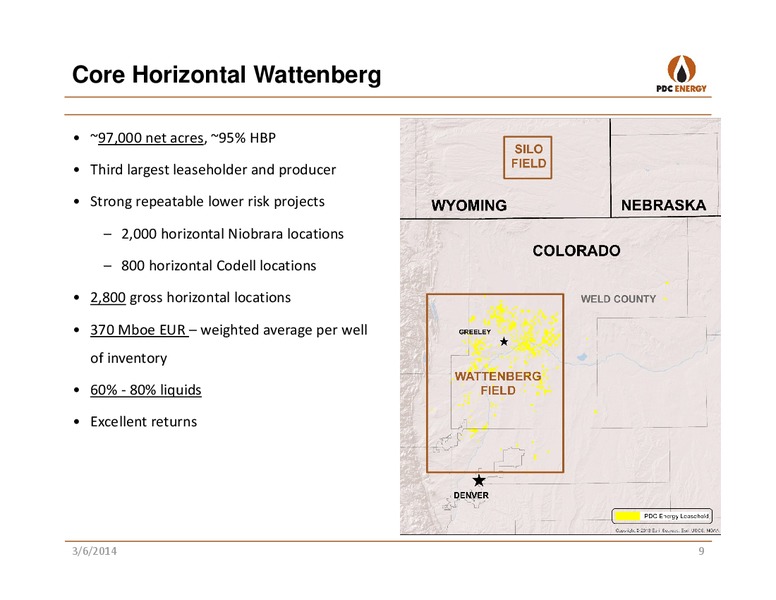 WELLS FARGO EAndP 11 FORUM – PDC Energy, Inc. – slide 8