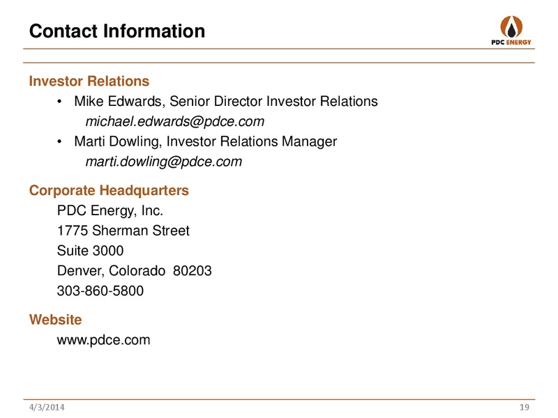 DUG IMPROVING RECOVERIES IN NIOBRARA – PDC Energy, Inc. – slide 18