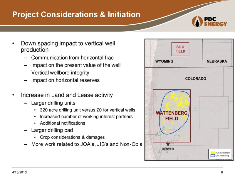 Horizontal Development in the Wattenberg from a Small Operators Perspective – PDC Energy, Inc. – slide 5
