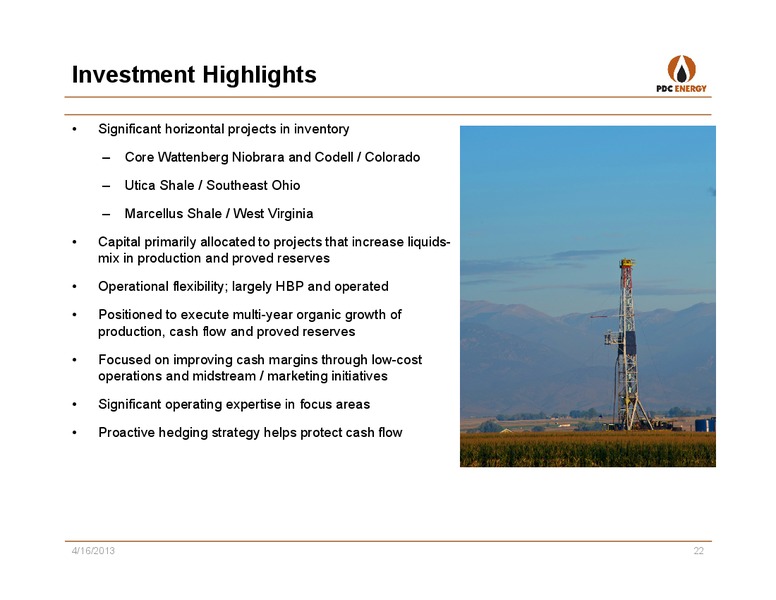 IPAA   OGIS: NEW YORK – PDC Energy, Inc. – slide 21