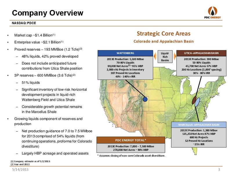 BAML Global Energy Conference – PDC Energy, Inc. – slide 2