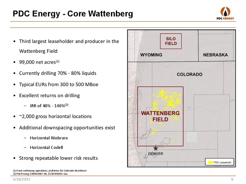 DUG: NIOBRARA – PDC Energy, Inc. – slide 5