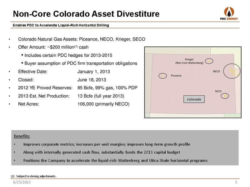 GHS 100 ENERGY CONFERENCE – PDC Energy, Inc. – slide 4