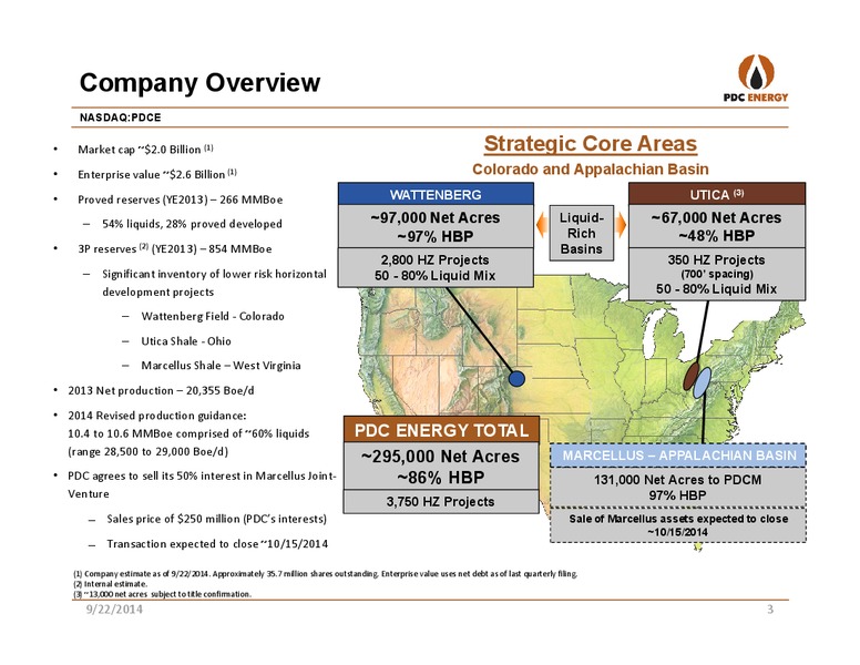 IPAA OGIS SAN FRANCISCO – PDC Energy, Inc. – slide 2
