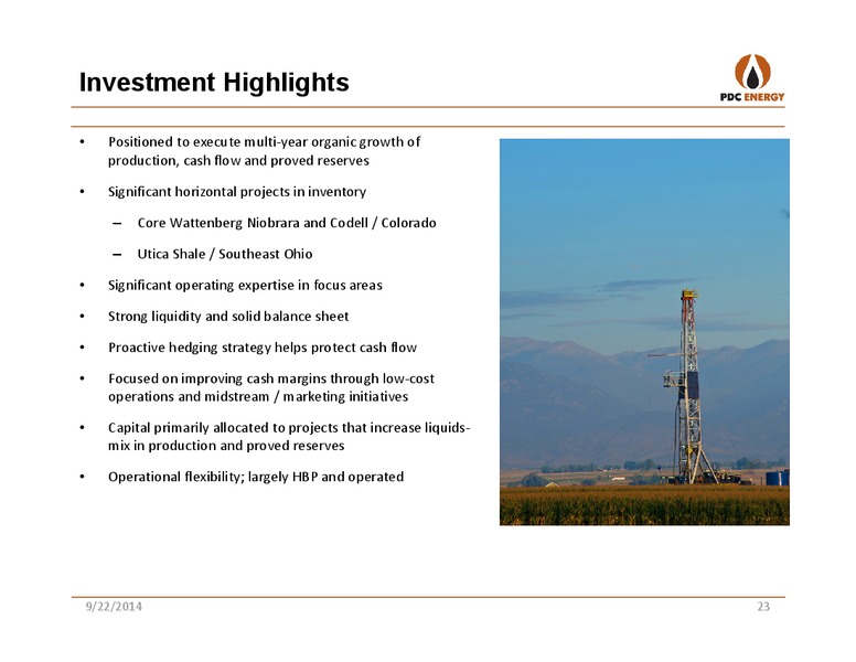 IPAA OGIS SAN FRANCISCO – PDC Energy, Inc. – slide 22