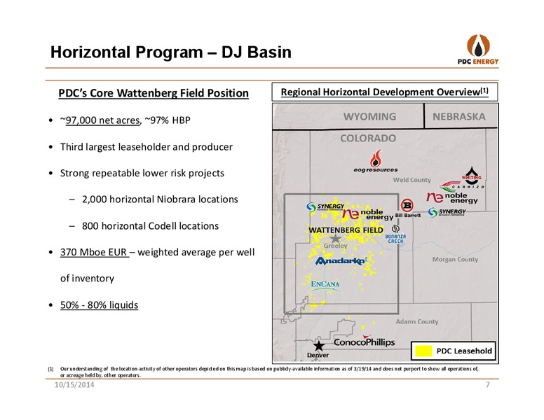CANACCORD 2014 GLOBAL RESOURCES – PDC Energy, Inc. – slide 6