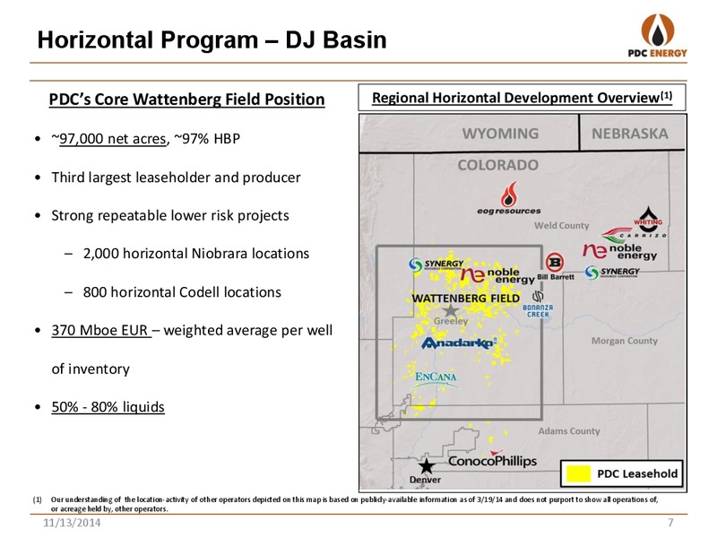 BAML Global Energy Conference – PDC Energy, Inc. – slide 6
