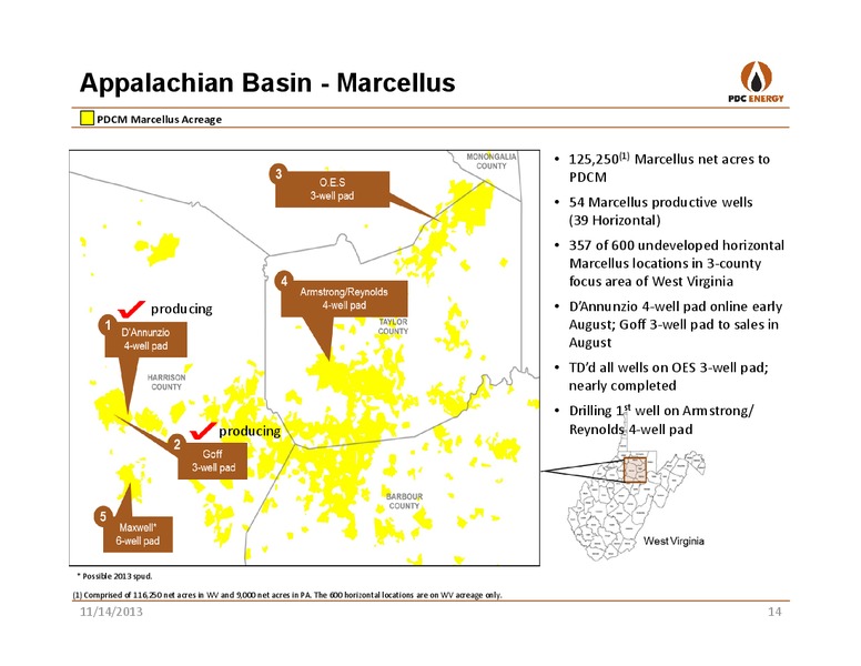 DUG EAS DEVELOPING UNCONVENTIONALS – PDC Energy, Inc. – slide 13