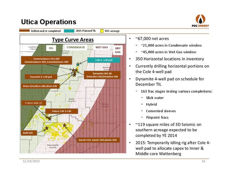 WELLS FARGO: 2014 ENERGY SYMPOSIUM – PDC Energy, Inc. – slide 13
