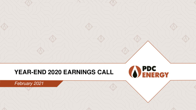 Year End 2020 Presentation – PDC Energy, Inc. – slide 1