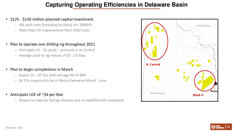 Year End 2020 Presentation – PDC Energy, Inc. – slide 14