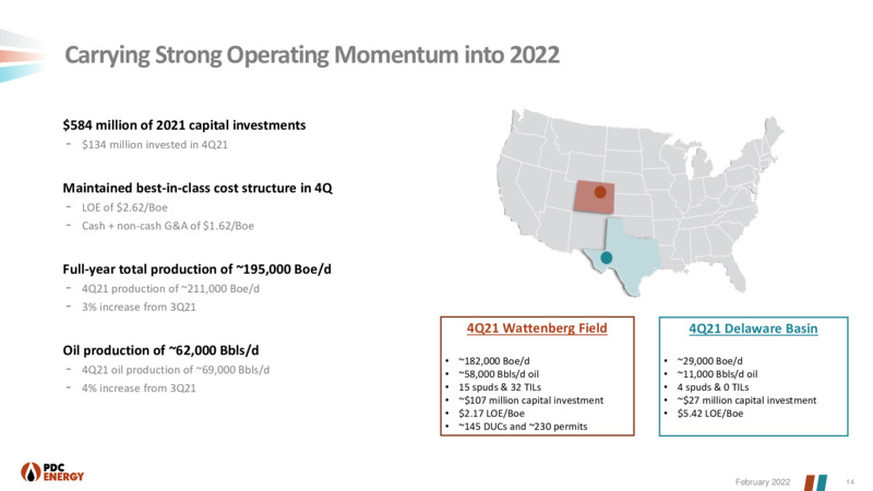 Year End Earnings & Core Wattenberg Acquisition – PDC Energy, Inc. – slide 13