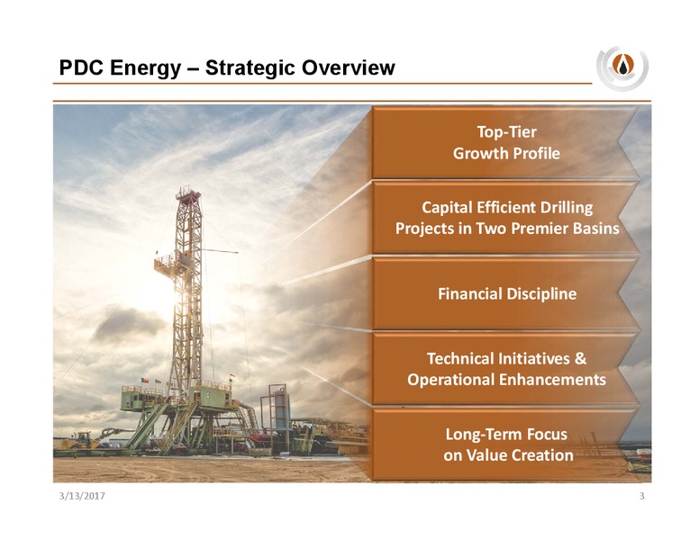 March 2017 Company Update – PDC Energy, Inc. – slide 2