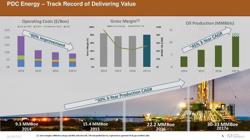 June 2017 Company Update – PDC Energy, Inc. – slide 4