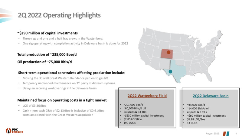 2Q22 Earnings Presentation – PDC Energy, Inc. – slide 5