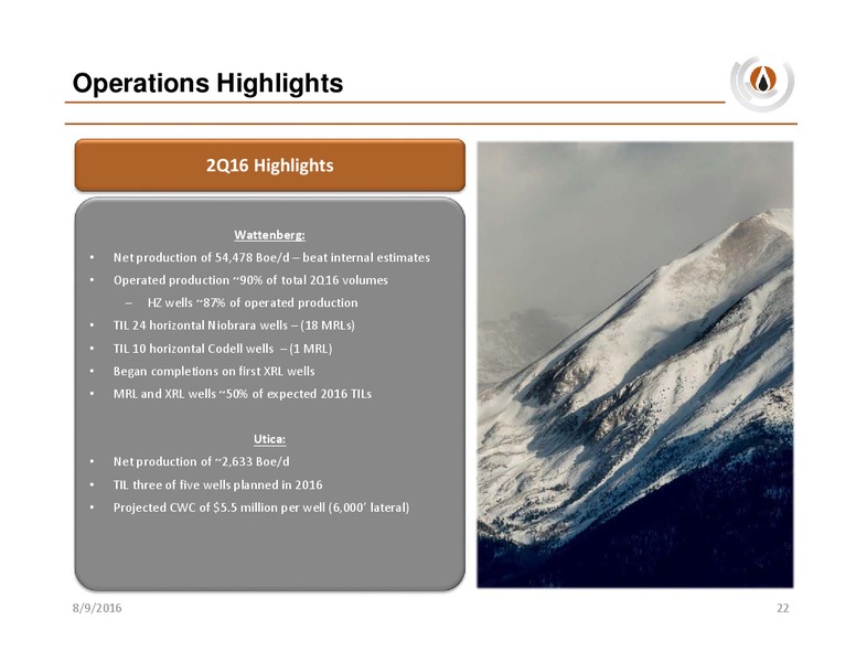 Q2 2016 Quarterly Results – PDC Energy, Inc. – slide 21