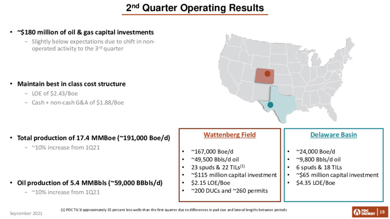 September 2021 COMPANY UPDATE – PDC Energy, Inc. – slide 18