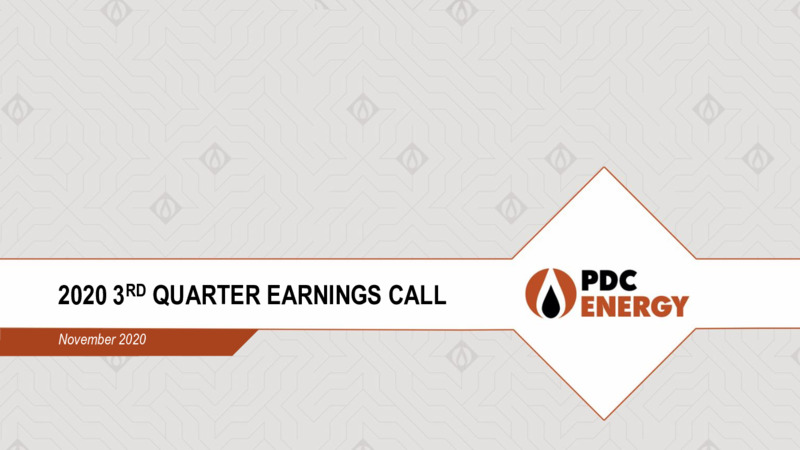 Q3 2020 Earnings Presentation – PDC Energy, Inc. – slide 1