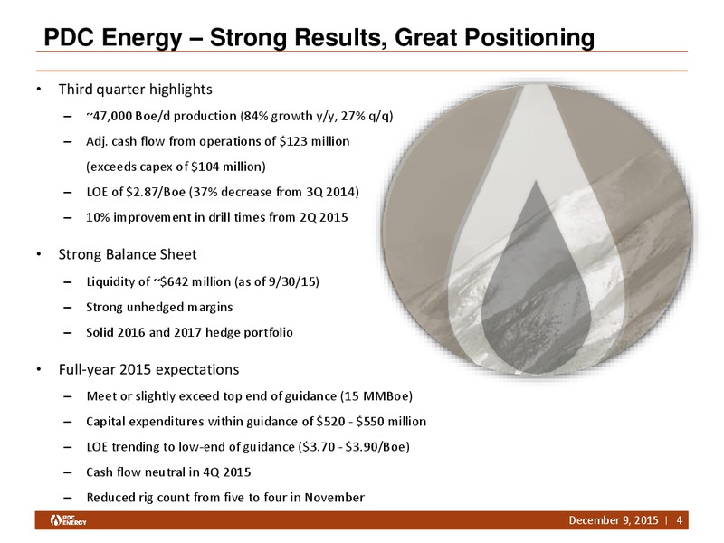 Capital One Securities Conference – PDC Energy, Inc. – slide 3