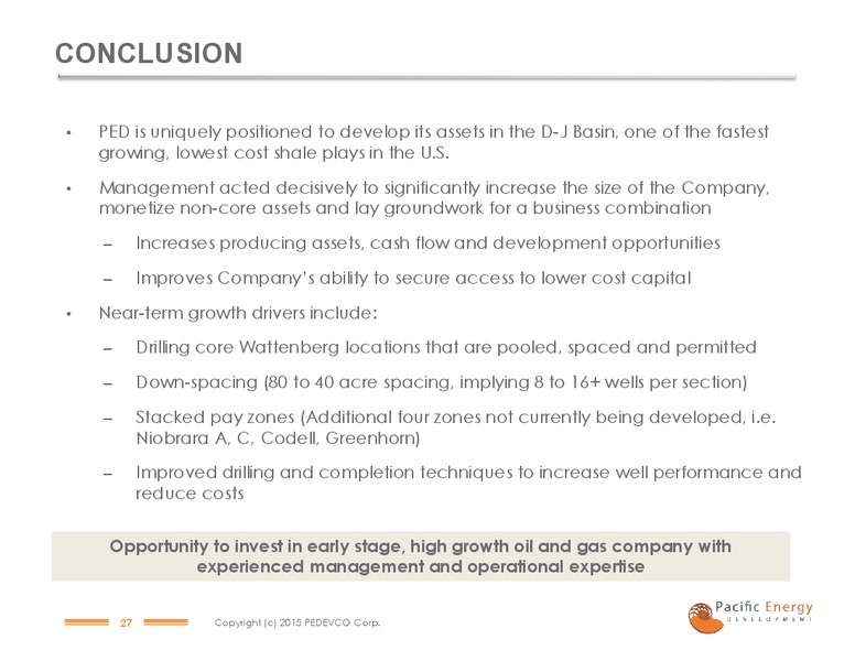 FEBRUARY 2015 INVESTOR PRESENTATION – Pacific Energy Development – slide 24