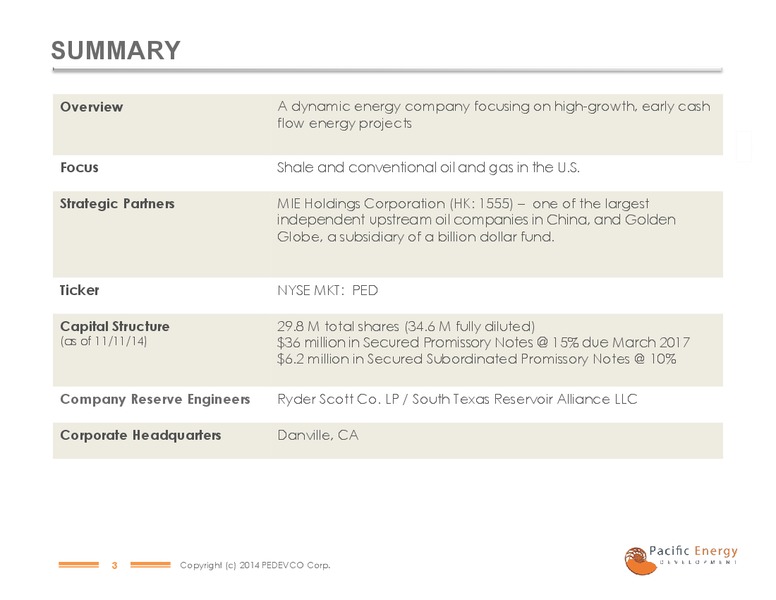 LD MICRO CONFERENCE PRESENTATION – Pacific Energy Development – slide 2
