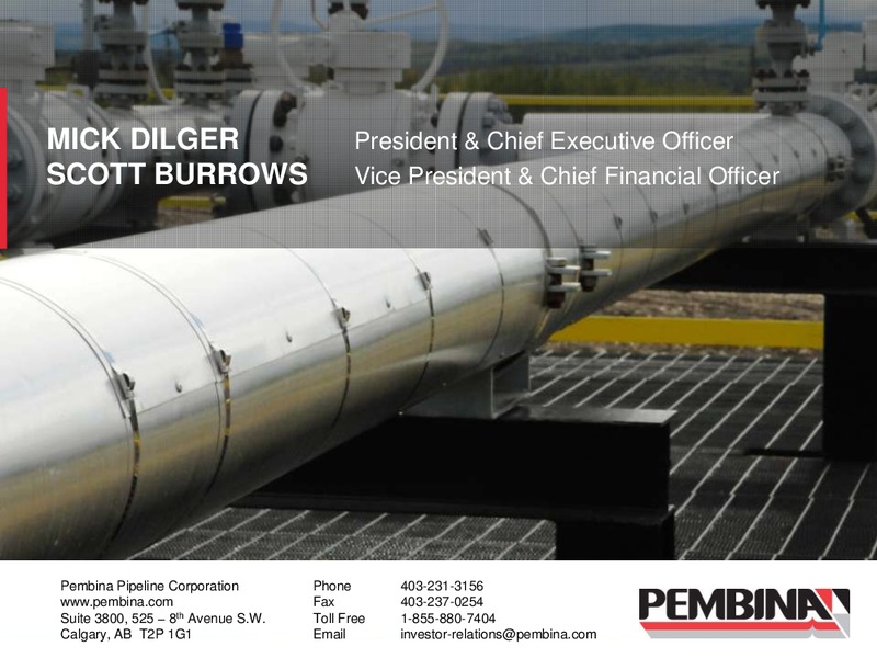 CORPORATE UPDATE – Pembina Pipeline Corp – slide 41